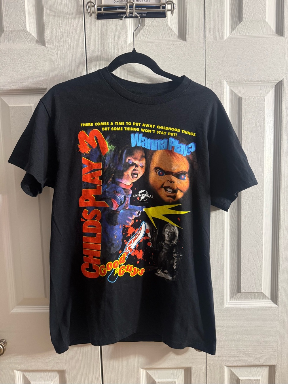 Universal Black Child's Play 3 Graphic Tee with Multicolor Print